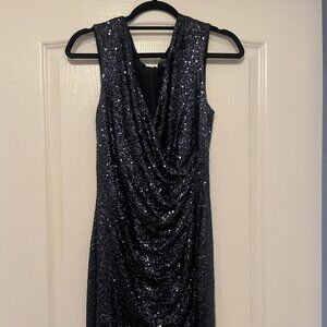 Lauren Ralph Lauren  Midi Evening/Cocktail Dress (Size  12, Deep Blue , sequins)